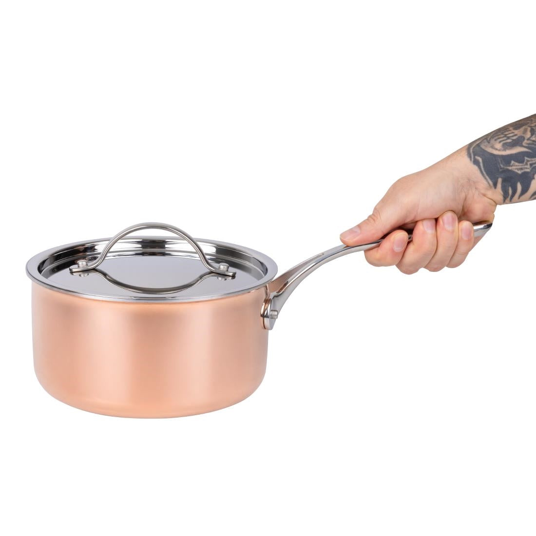 Vogue Cook Like A Pro 3-Piece Tri-Wall Copper Cookware Set