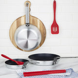 Vogue Cook Like A Pro 3-Piece Aluminium Non-Stick Frying Pan & Sauté Pan Set