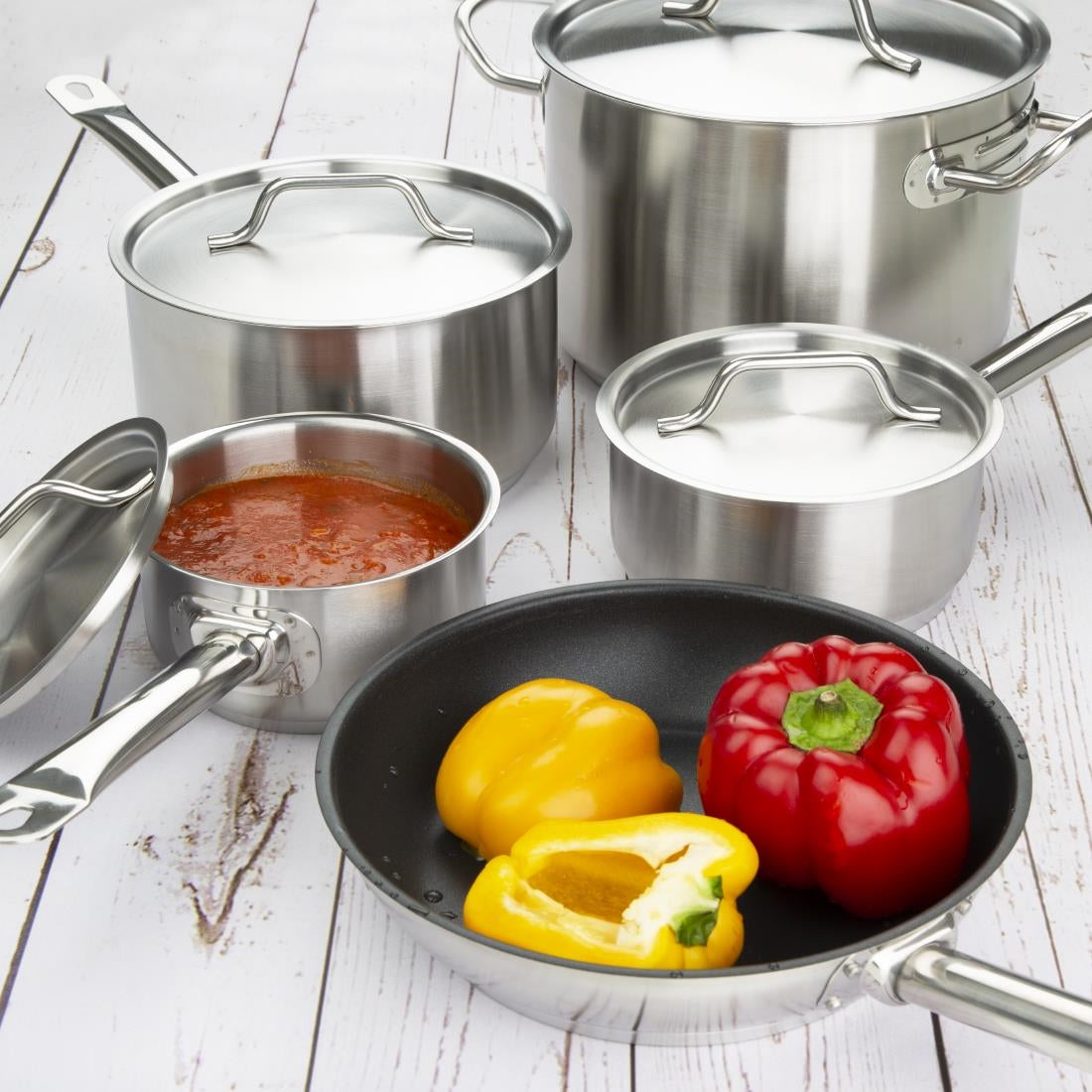 Vogue Cook Like A Pro 4-Piece Stainless Steel Cookware