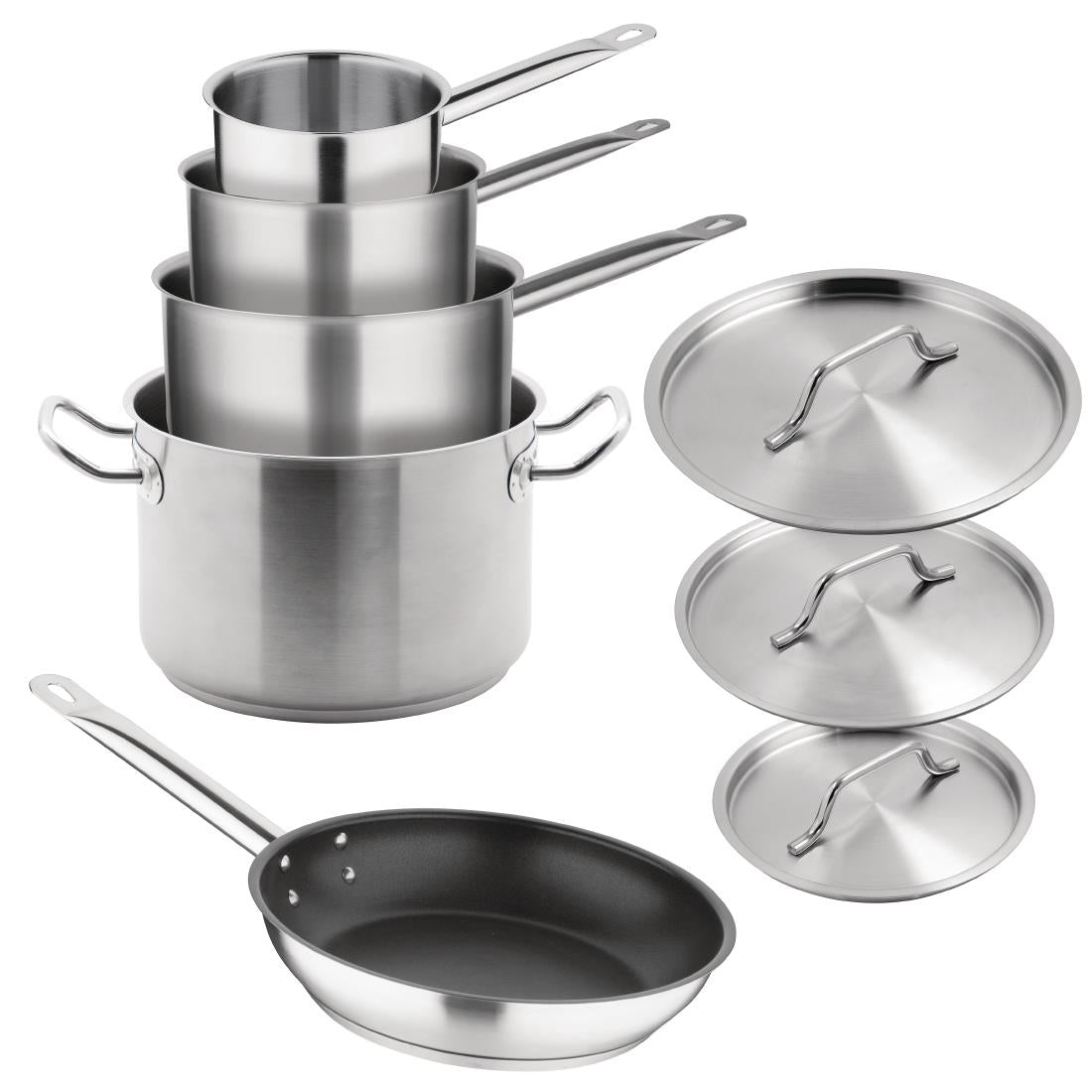 Vogue Cook Like A Pro 4-Piece Stainless Steel Cookware