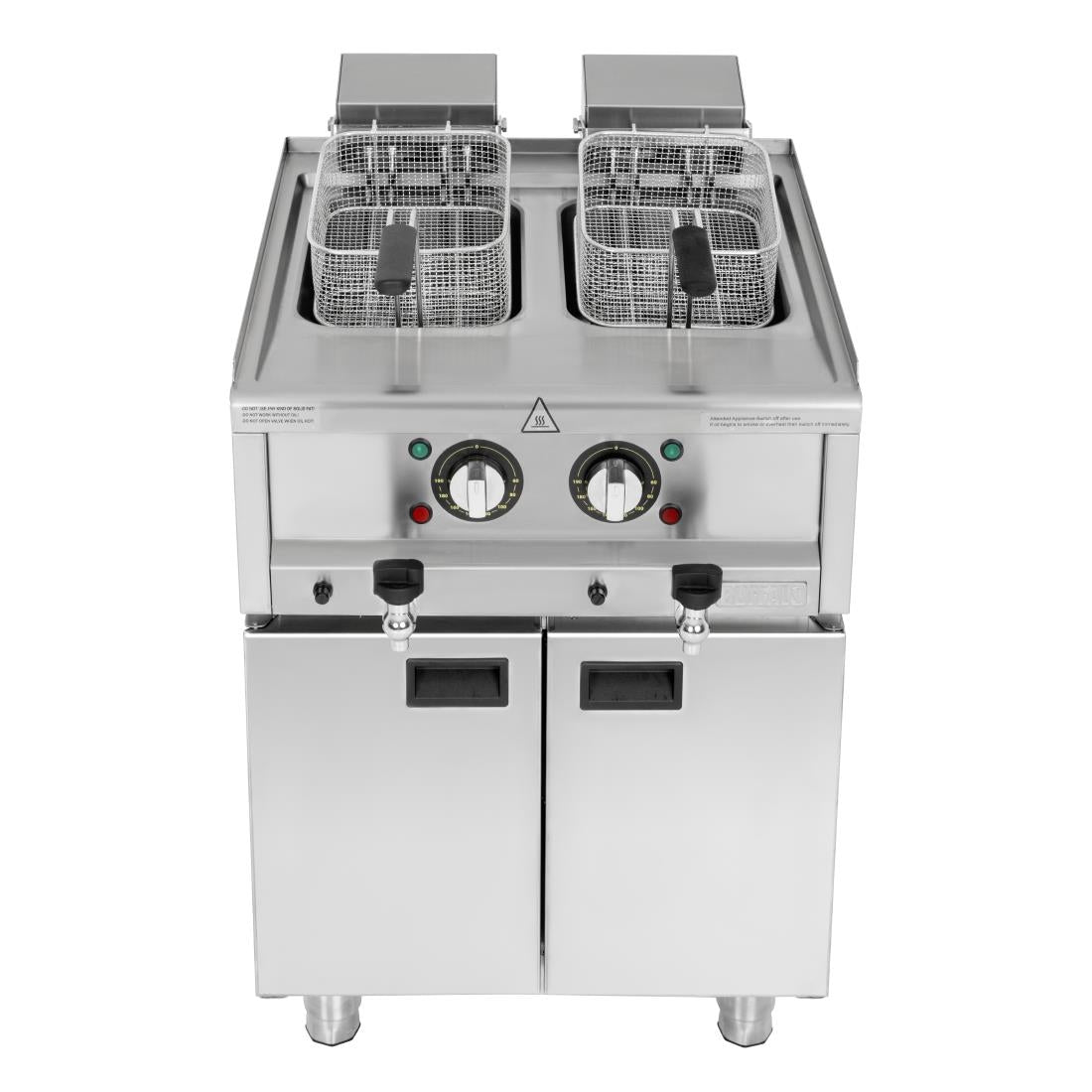 Buffalo 600 Series Freestanding Twin Tank Electric Fryer 2x 8Ltr