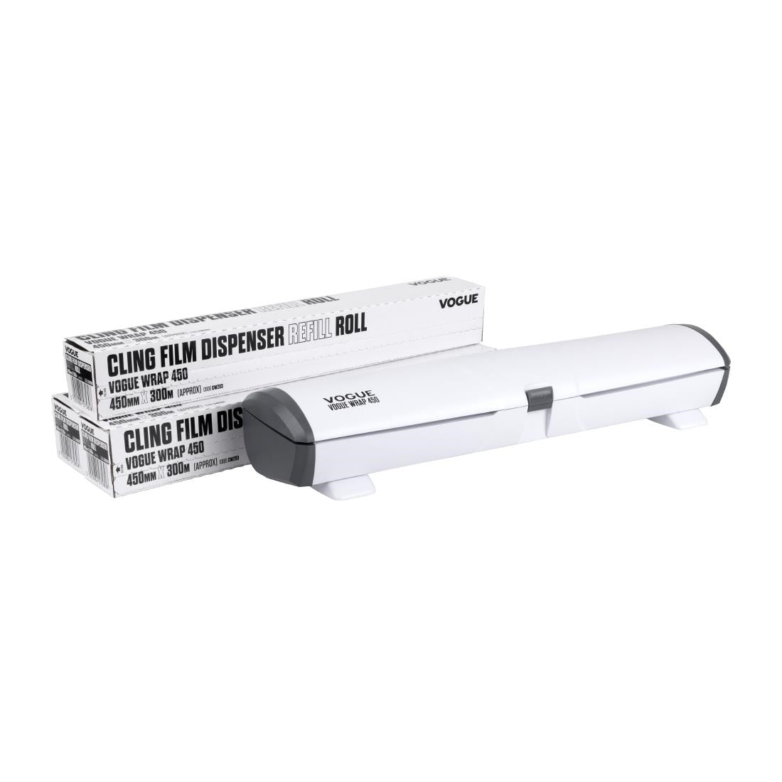 Vogue Wrap 450 Cling Film Refill 3 Pack with Free Dispenser