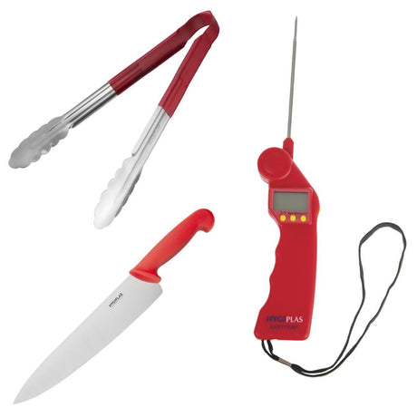 Hygiplas Colour-Coded 3-Piece Set Red
