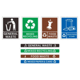 Jantex Simpler Recycling Slim Bin Bundle Black 4x 80Ltr