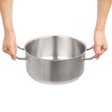 Vogue Stainless Steel Casserole Pan 24cm