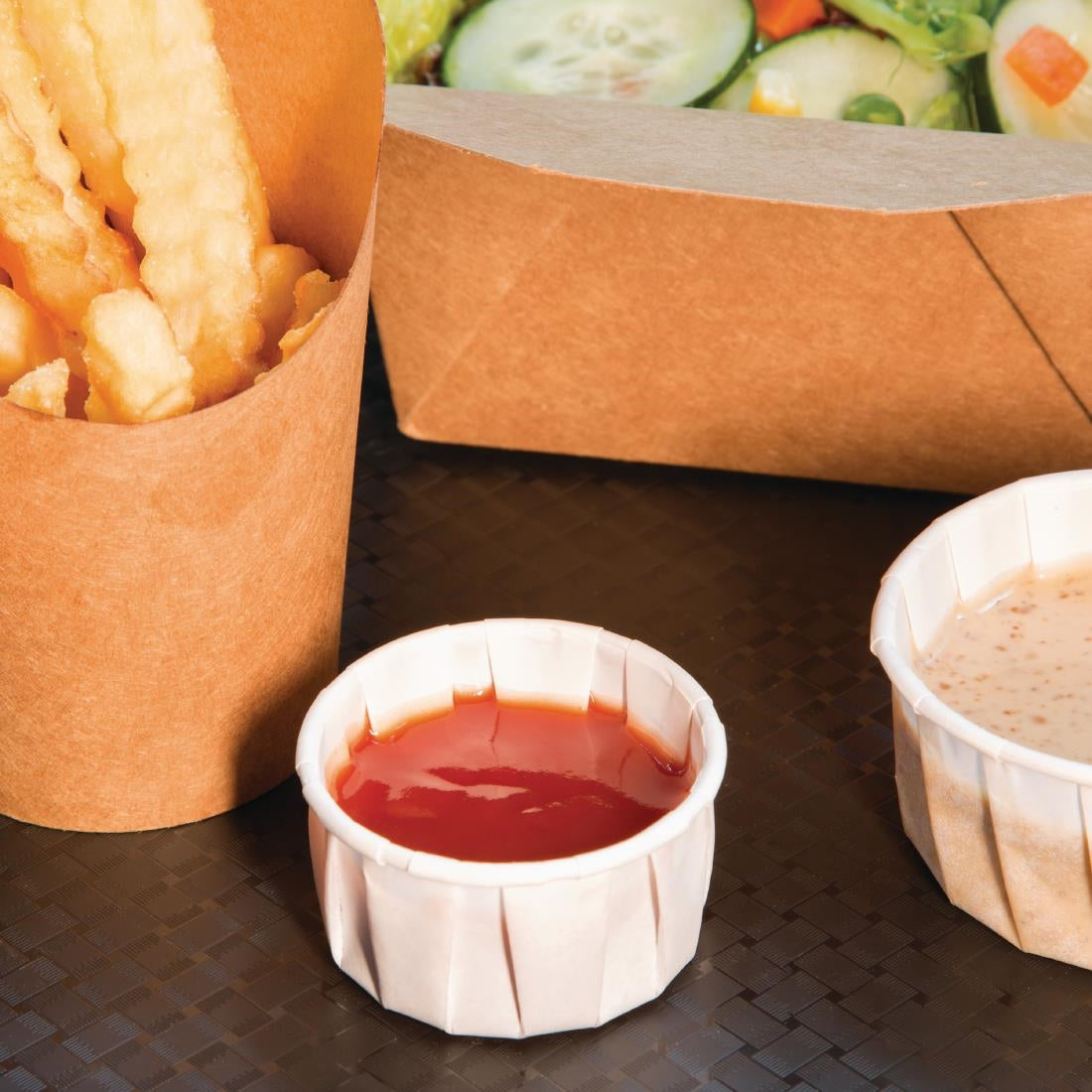 4 Aces Recyclable Paper Sauce Pots Medium 2oz (250 Pack)