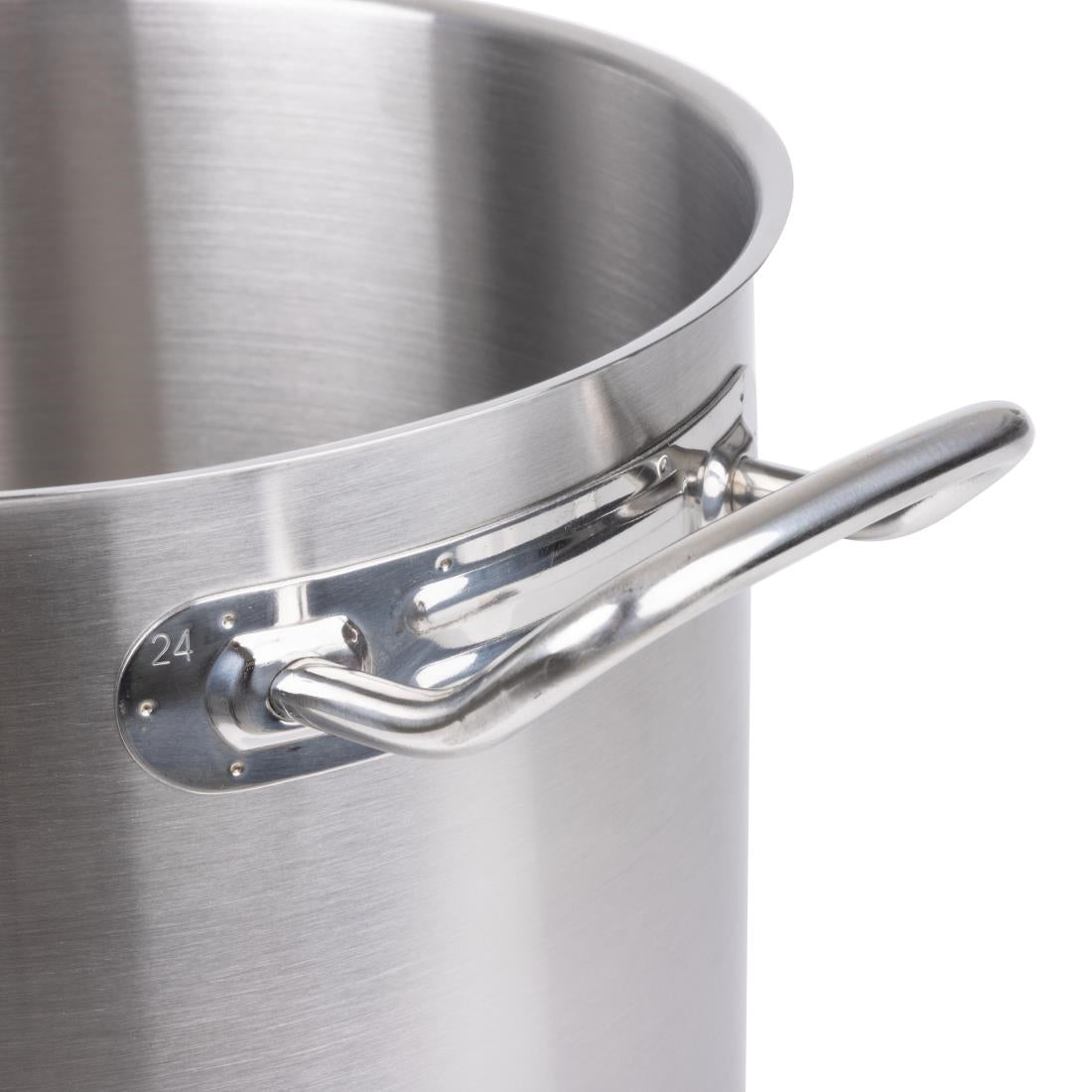 Vogue Stainless Steel Deep Stock Pot 24cm