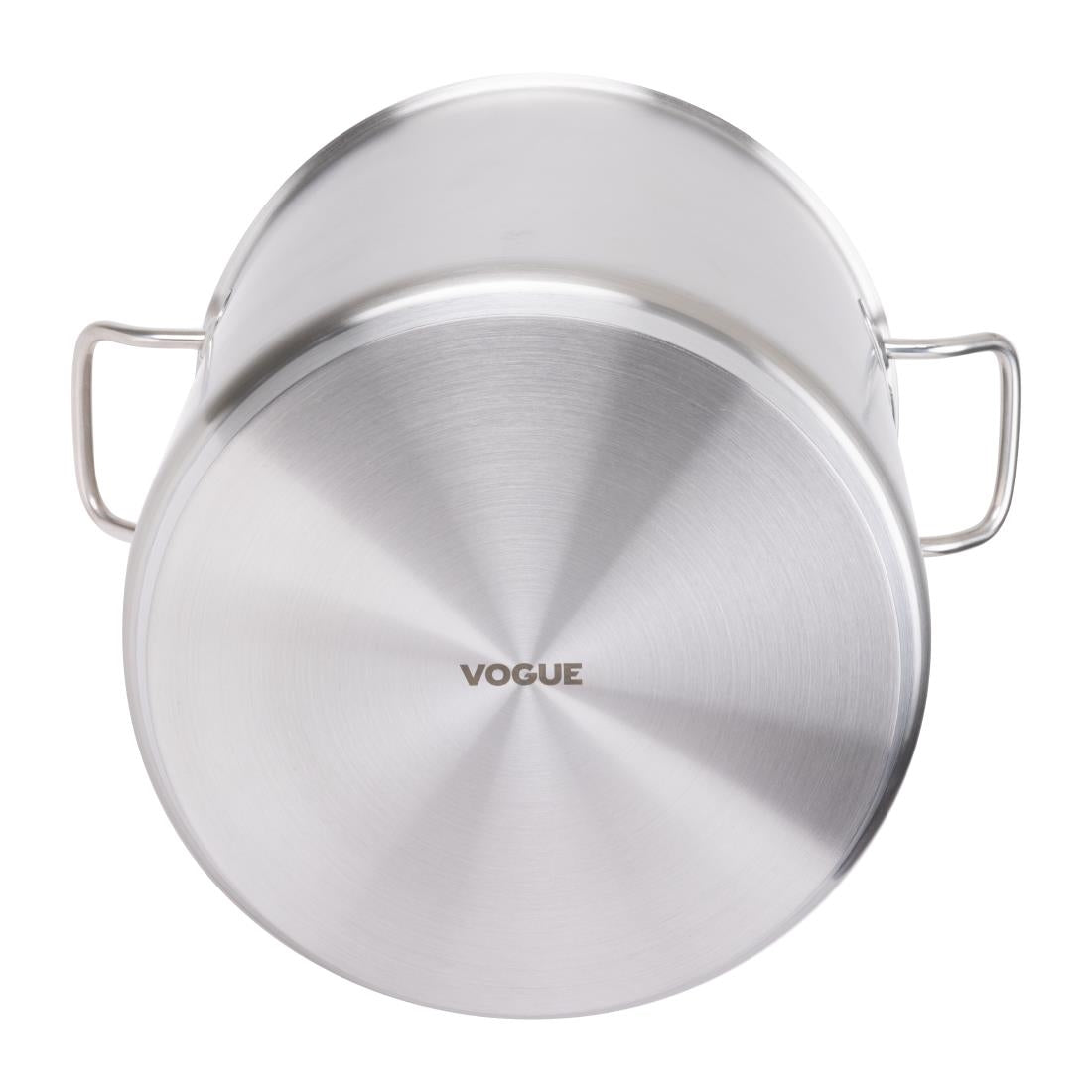 Vogue Stainless Steel Deep Stock Pot 30cm