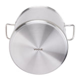 Vogue Stainless Steel Deep Stock Pot 30cm