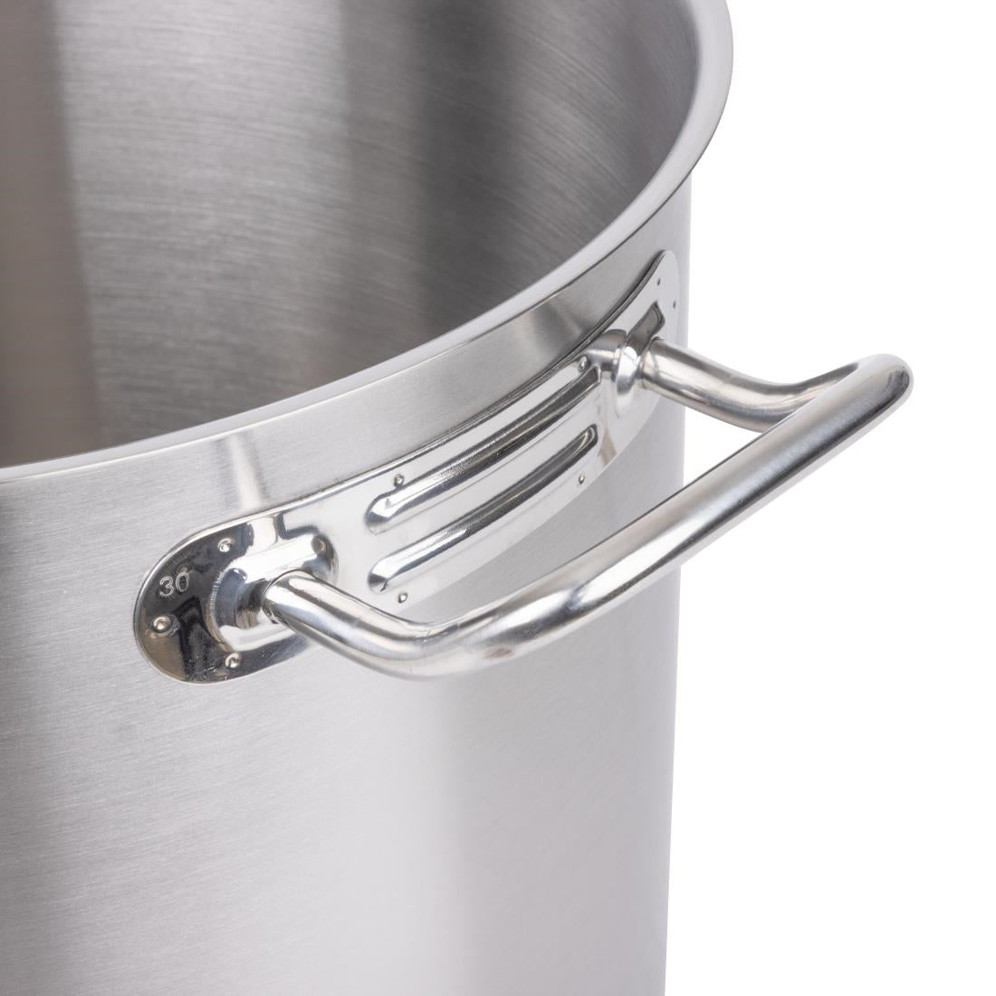 Vogue Stainless Steel Deep Stock Pot 30cm