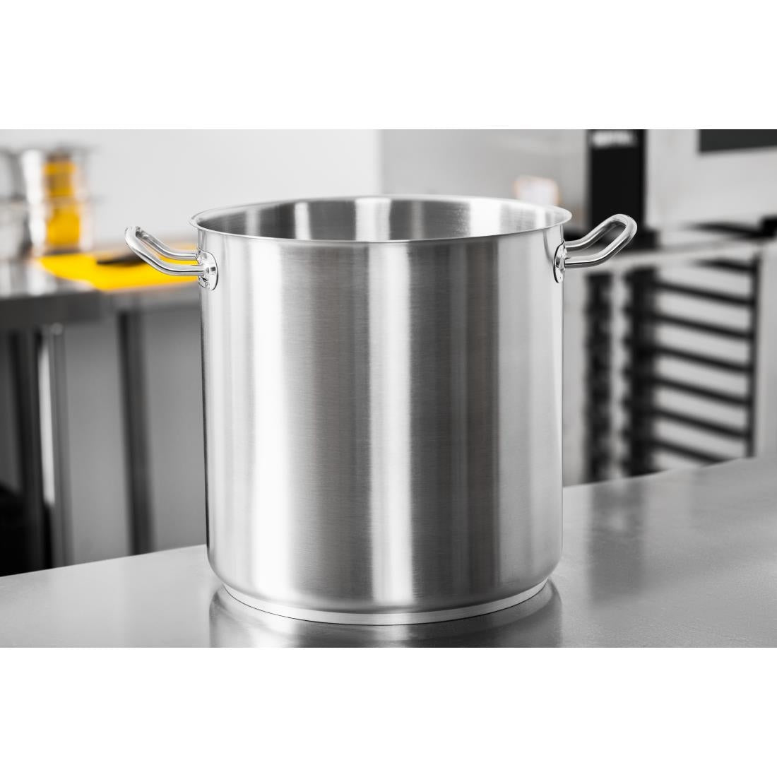 Vogue Stainless Steel Deep Stock Pot 30cm