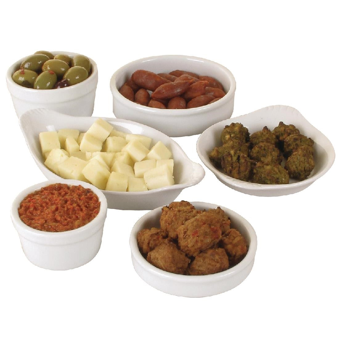 Olympia Mediterranean Stackable Dishes White 102mm (6 Pack)