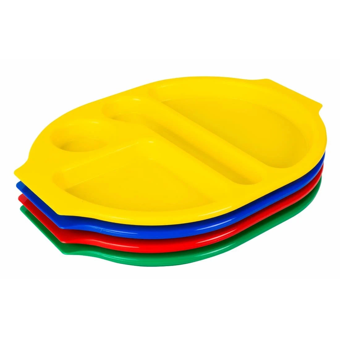 Olympia Kristallon PP Oval Compartment Food Tray Blue 375mm