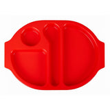 Olympia Kristallon PP Oval Compartment Food Tray Red 375mm