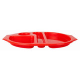 Olympia Kristallon PP Oval Compartment Food Tray Red 375mm
