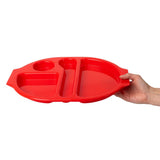 Olympia Kristallon PP Oval Compartment Food Tray Red 375mm