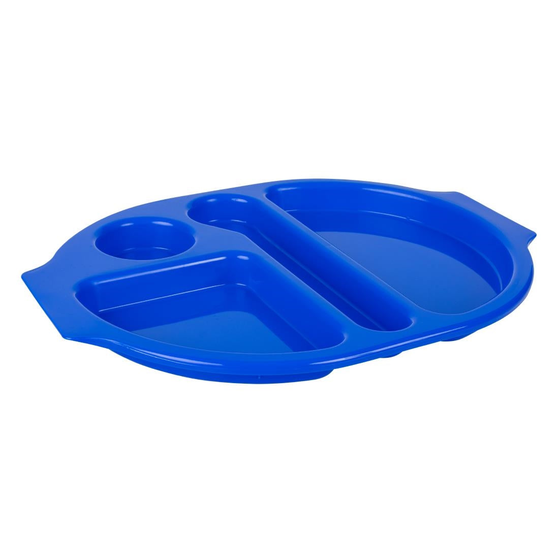 Olympia Kristallon PP Oval Compartment Food Tray Blue 375mm