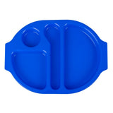 Olympia Kristallon PP Oval Compartment Food Tray Blue 375mm