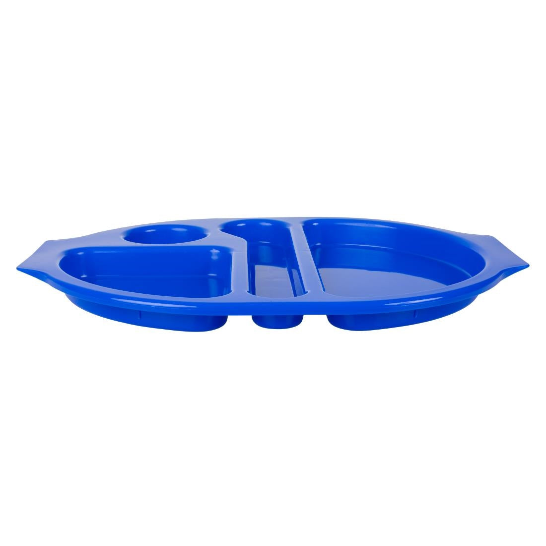 Olympia Kristallon PP Oval Compartment Food Tray Blue 375mm