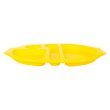 Olympia Kristallon PP Oval Compartment Food Tray Yellow 375mm