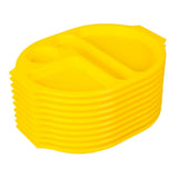 Olympia Kristallon PP Oval Compartment Food Tray Yellow 375mm