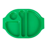 Olympia Kristallon PP Oval Compartment Food Tray Green 375mm