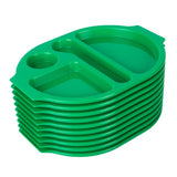 Olympia Kristallon PP Oval Compartment Food Tray Green 375mm