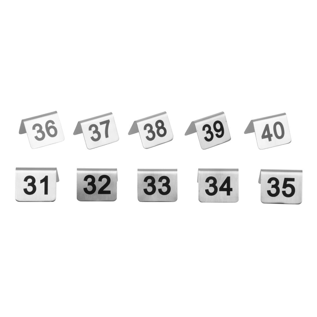 Olympia Stainless Steel Table Numbers 31-40 (10 Pack)