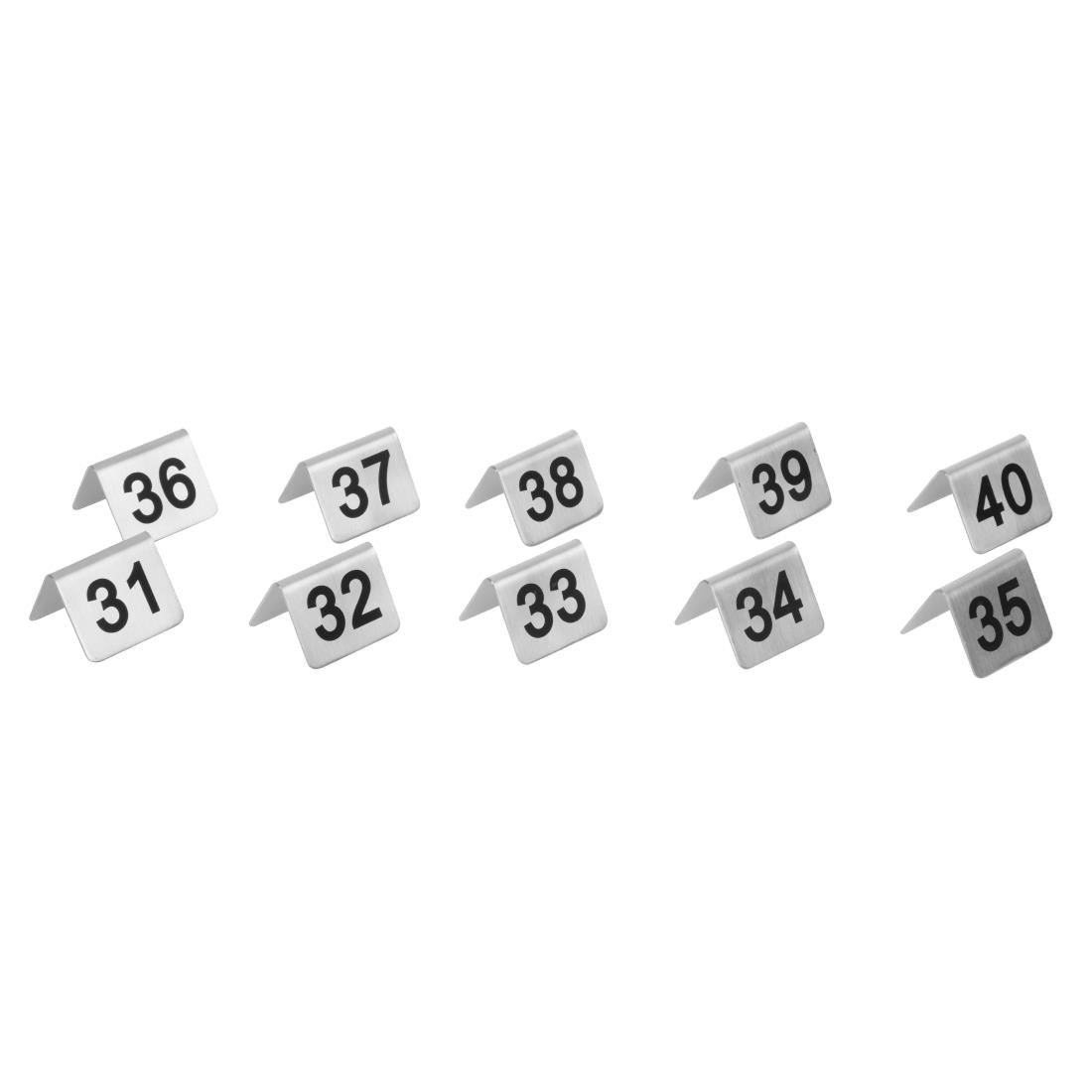 Olympia Stainless Steel Table Numbers 31-40 (10 Pack)