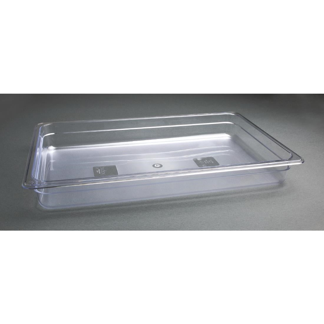 Vogue ABS Gastronorm Tray Clear GN 1/1 65mm