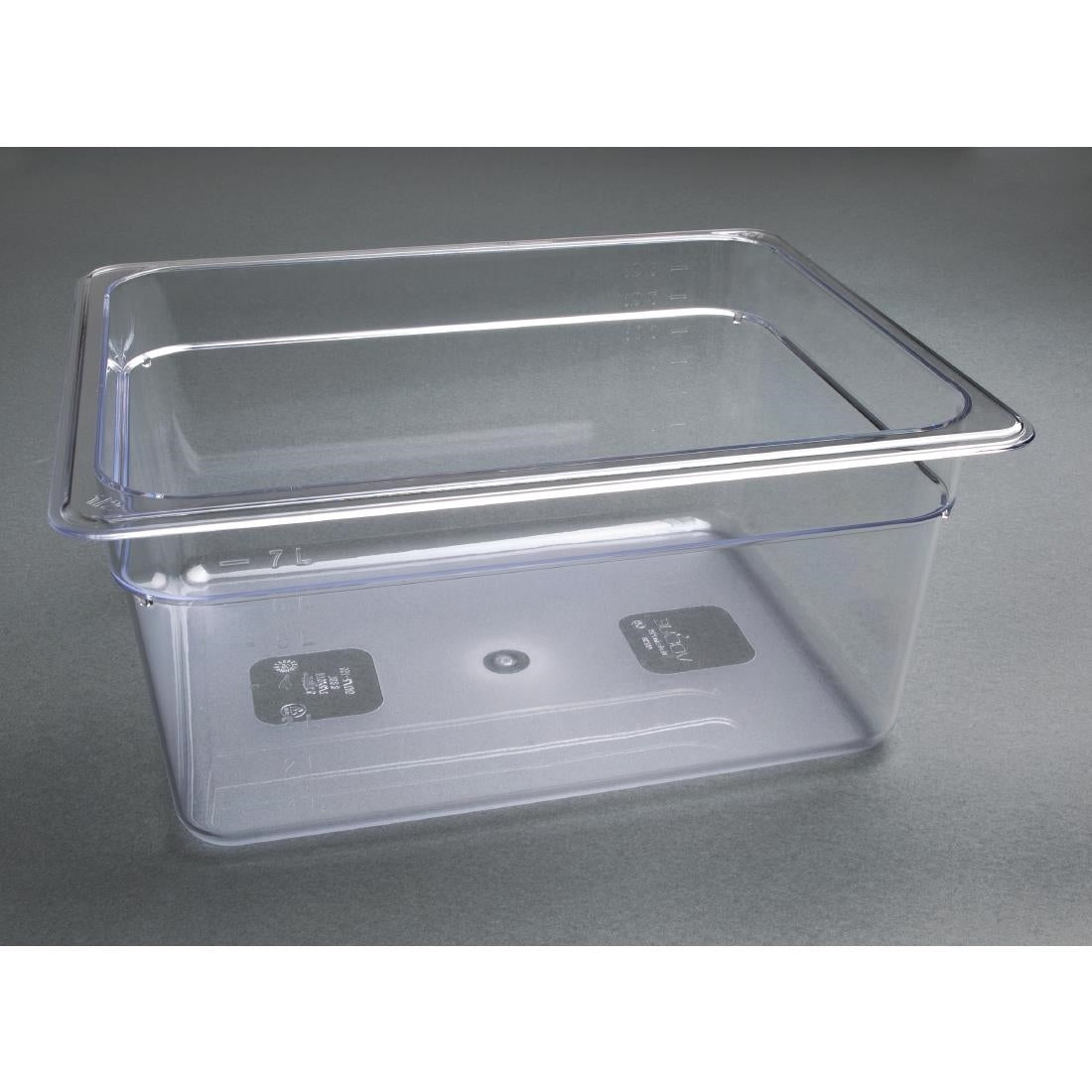 Vogue ABS Gastronorm Tray Clear GN 1/2 150mm