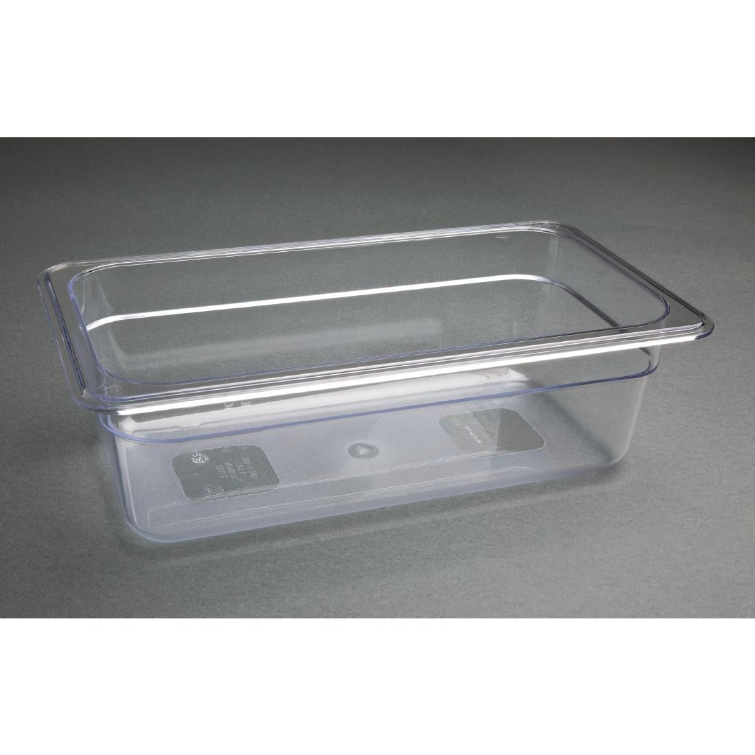 Vogue ABS Gastronorm Tray Clear GN 1/3 100mm