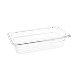 Vogue ABS Gastronorm Tray Clear GN 1/4 65mm