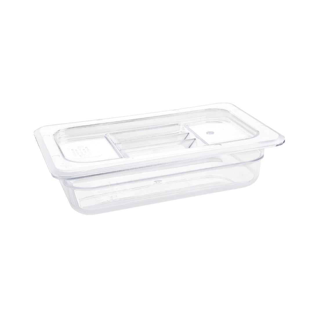 Vogue ABS Gastronorm Tray Clear GN 1/4 65mm
