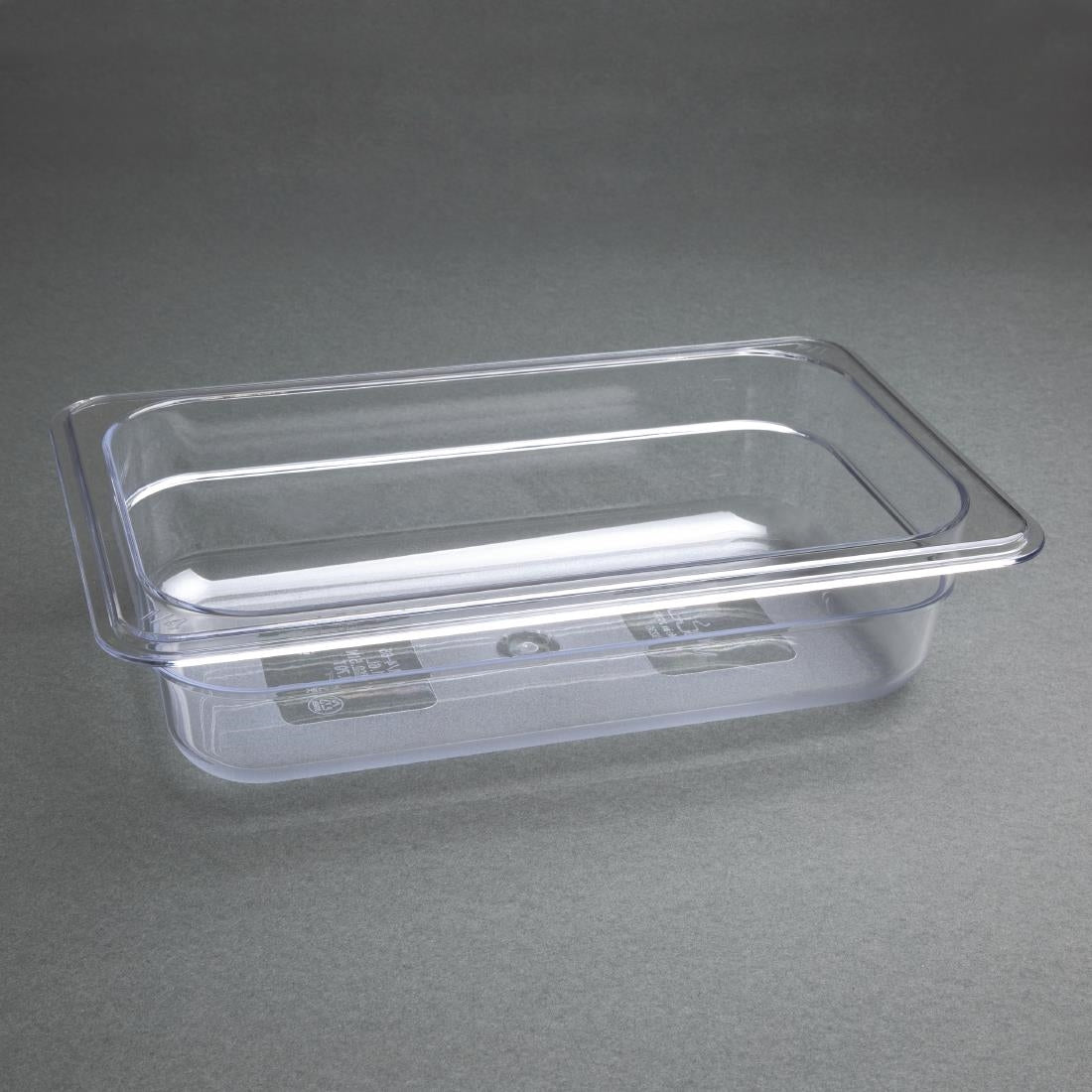 Vogue ABS Gastronorm Tray Clear GN 1/4 65mm