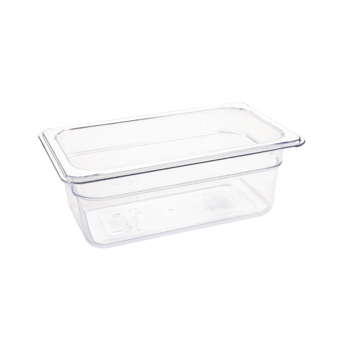 Vogue ABS Gastronorm Tray Clear GN 1/4 100mm