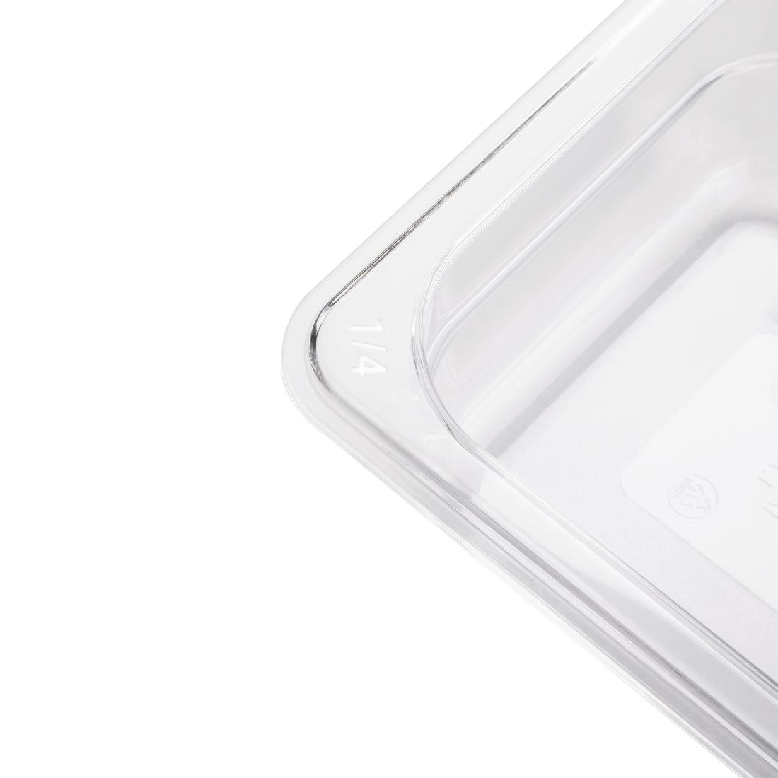 Vogue ABS Gastronorm Tray Clear GN 1/4 100mm
