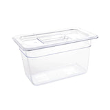 Vogue Polycarbonate 1/4 Gastronorm Container 150mm Clear
