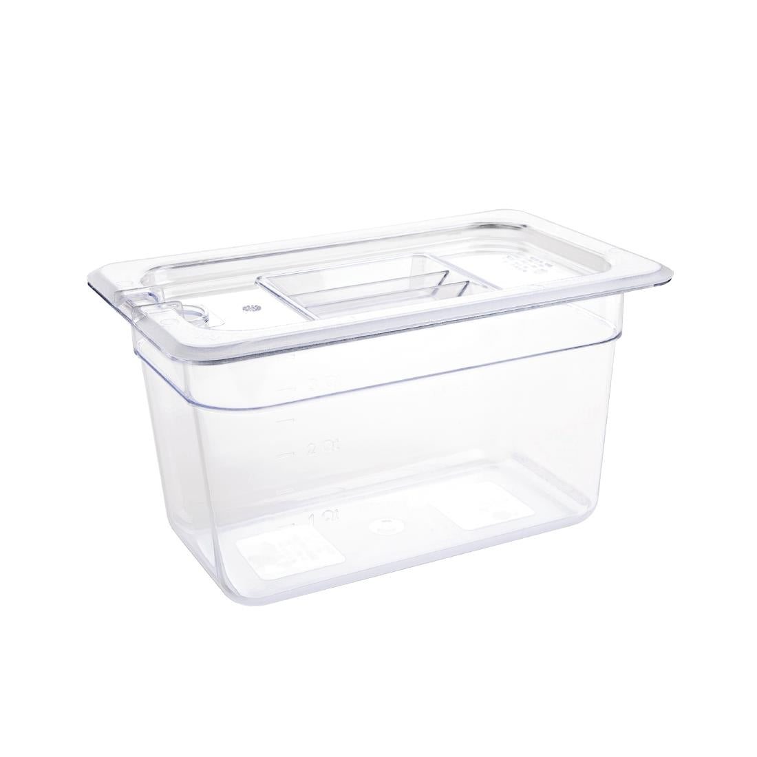 Vogue ABS Gastronorm Tray Clear GN 1/4 150mm