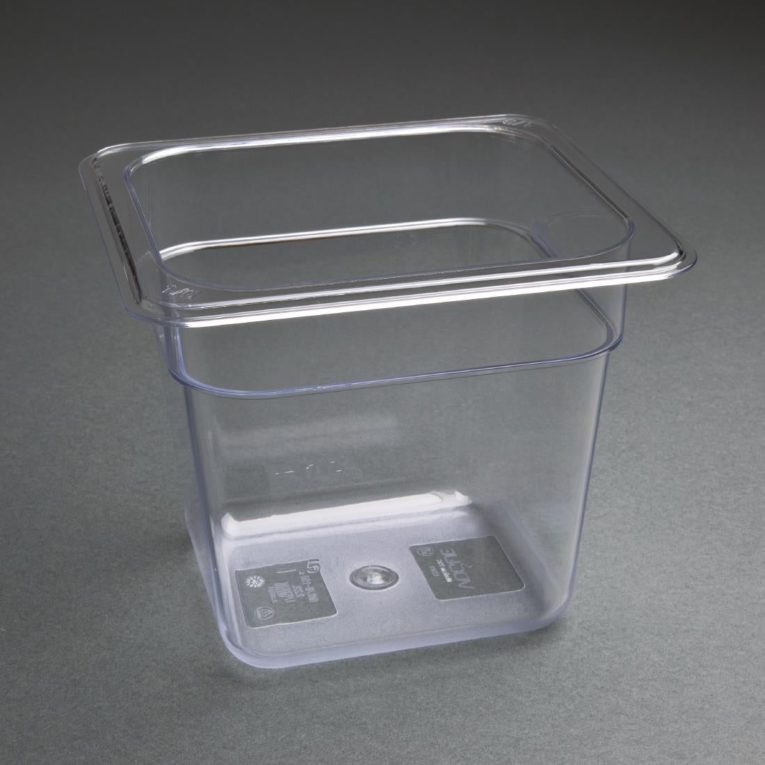 Vogue ABS Gastronorm Tray Clear GN 1/6 150mm
