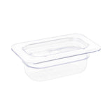 Vogue ABS Gastronorm Tray Clear GN 1/9 65mm