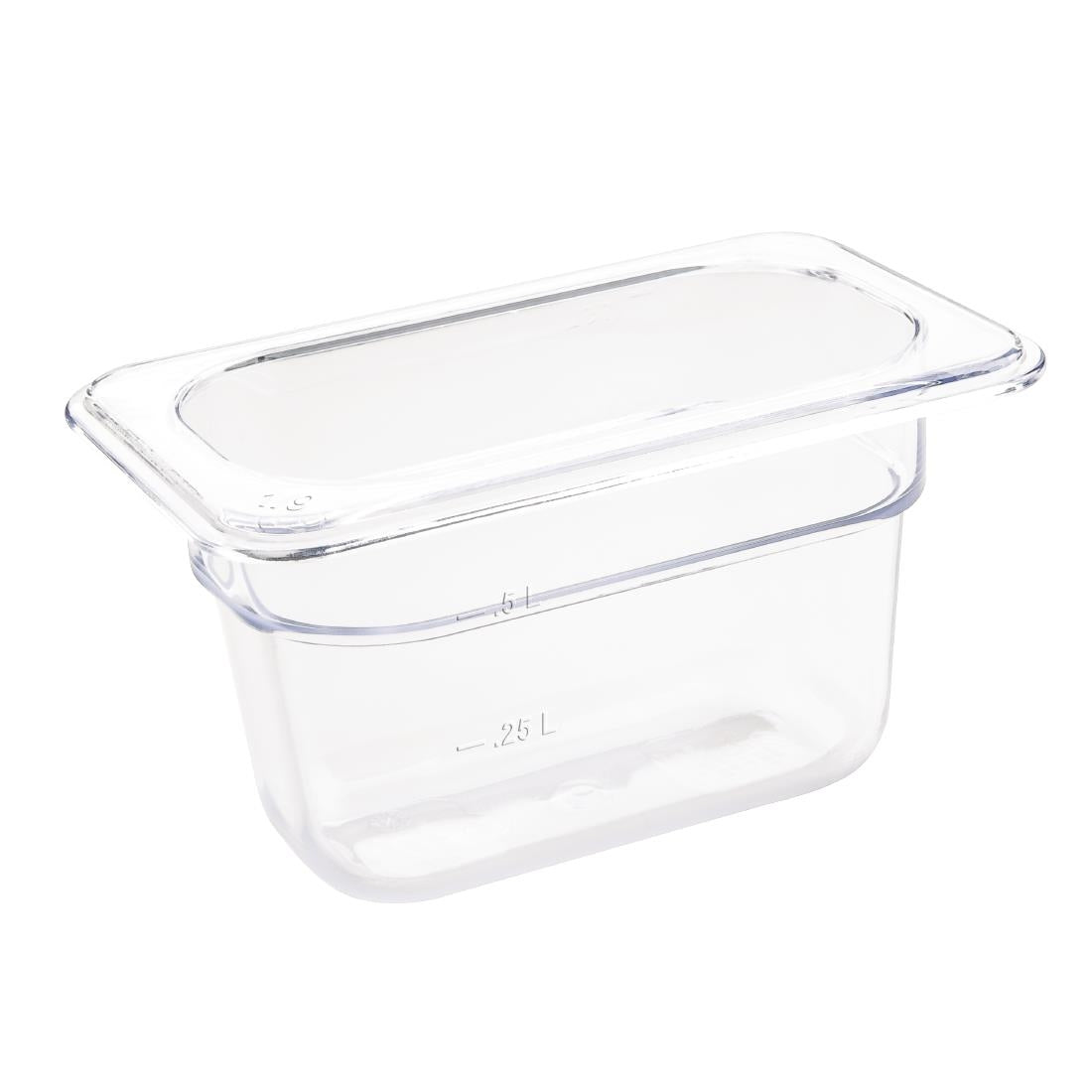 Vogue ABS Gastronorm Tray Clear GN 1/9 100mm