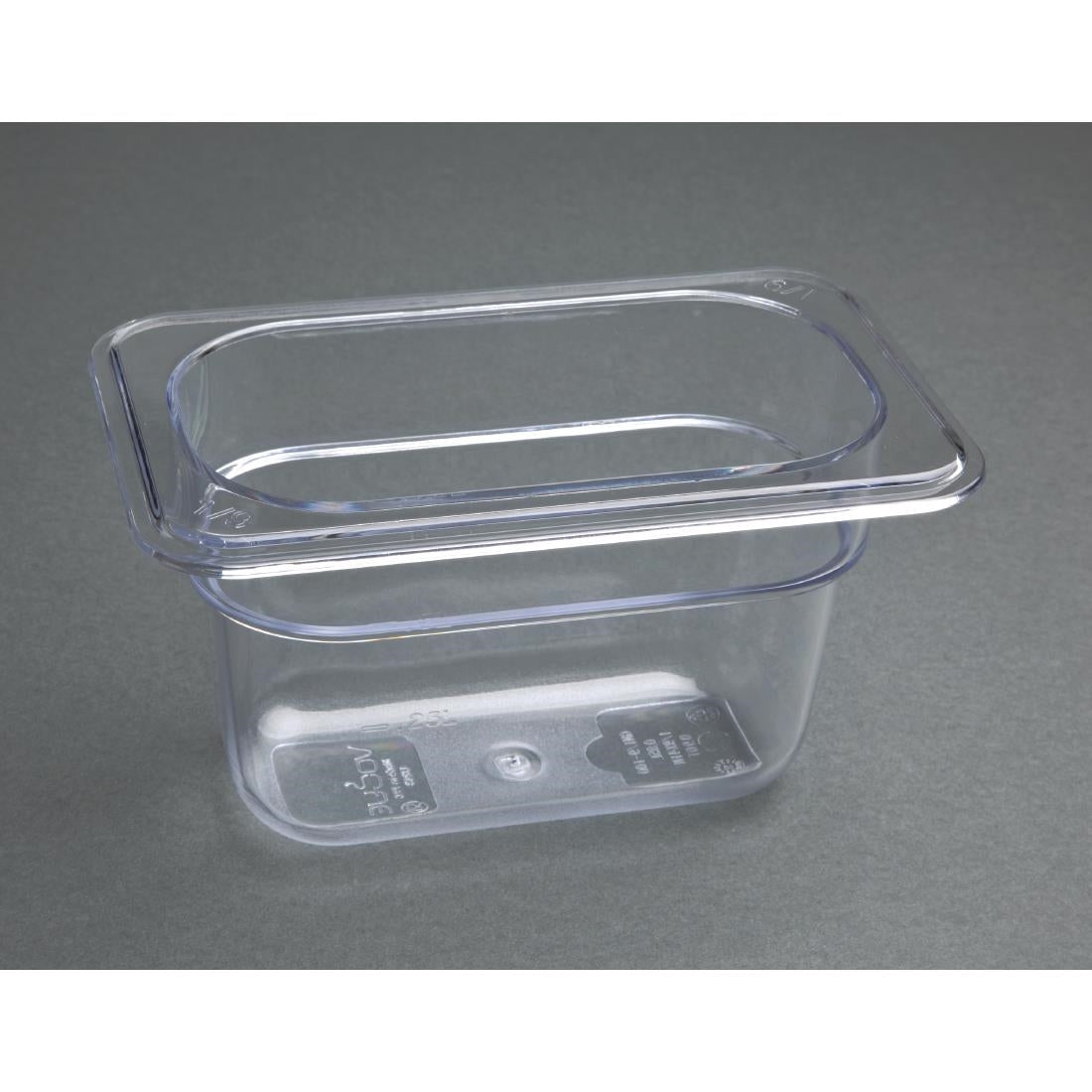 Vogue ABS Gastronorm Tray Clear GN 1/9 100mm