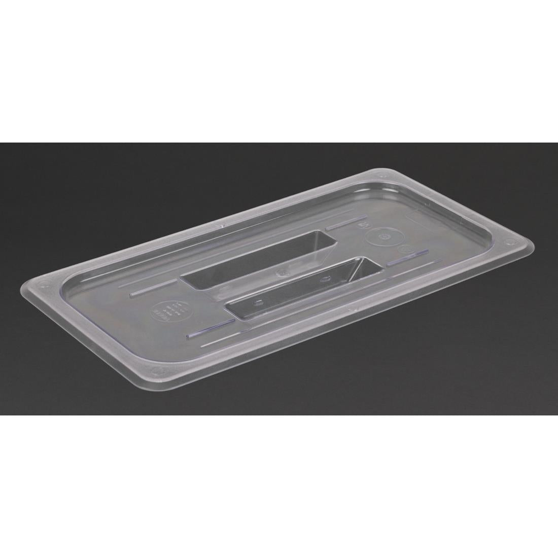 Vogue Polycarbonate 1/3 Gastronorm Lid Clear
