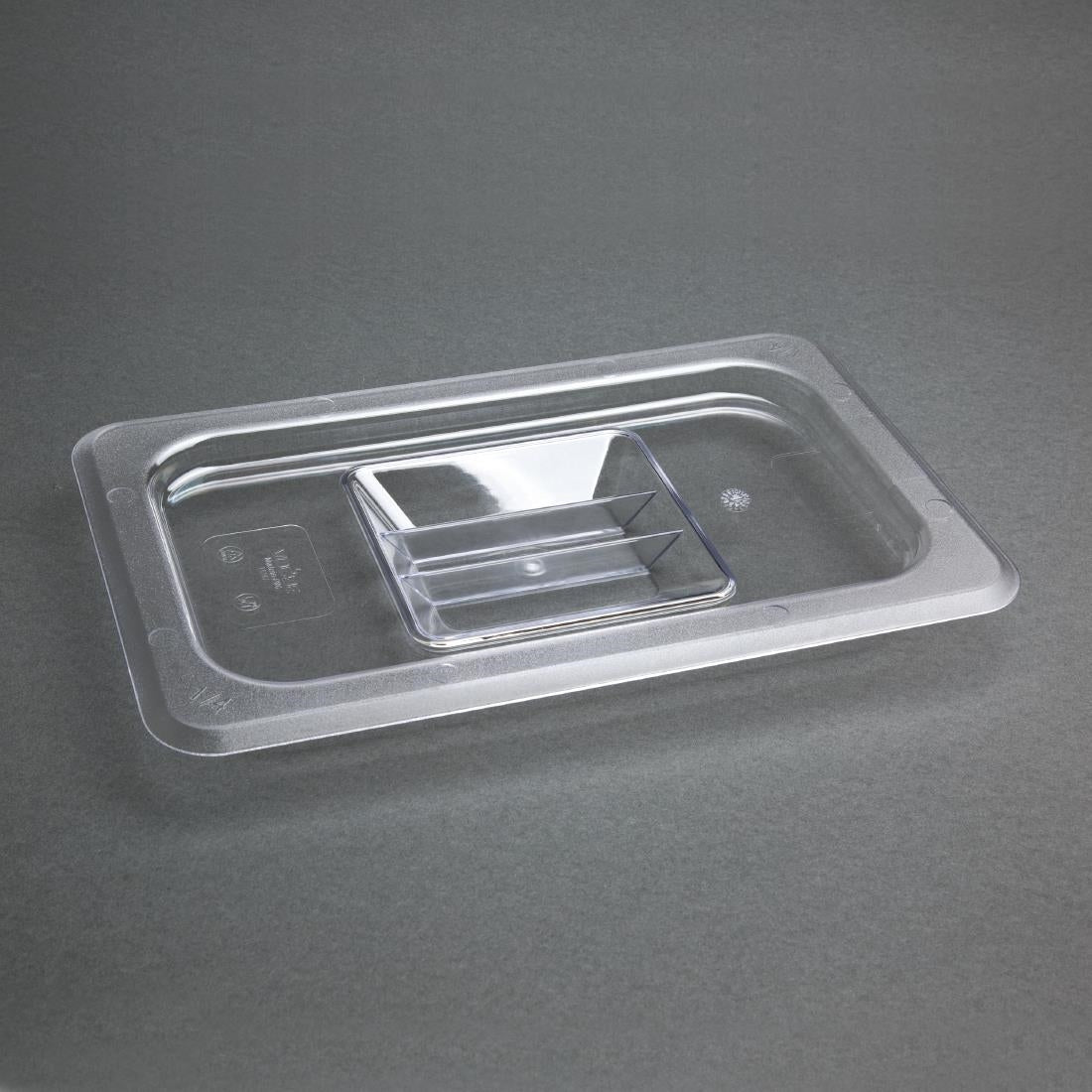 Vogue ABS Gastronorm Tray Lid Clear GN 1/4