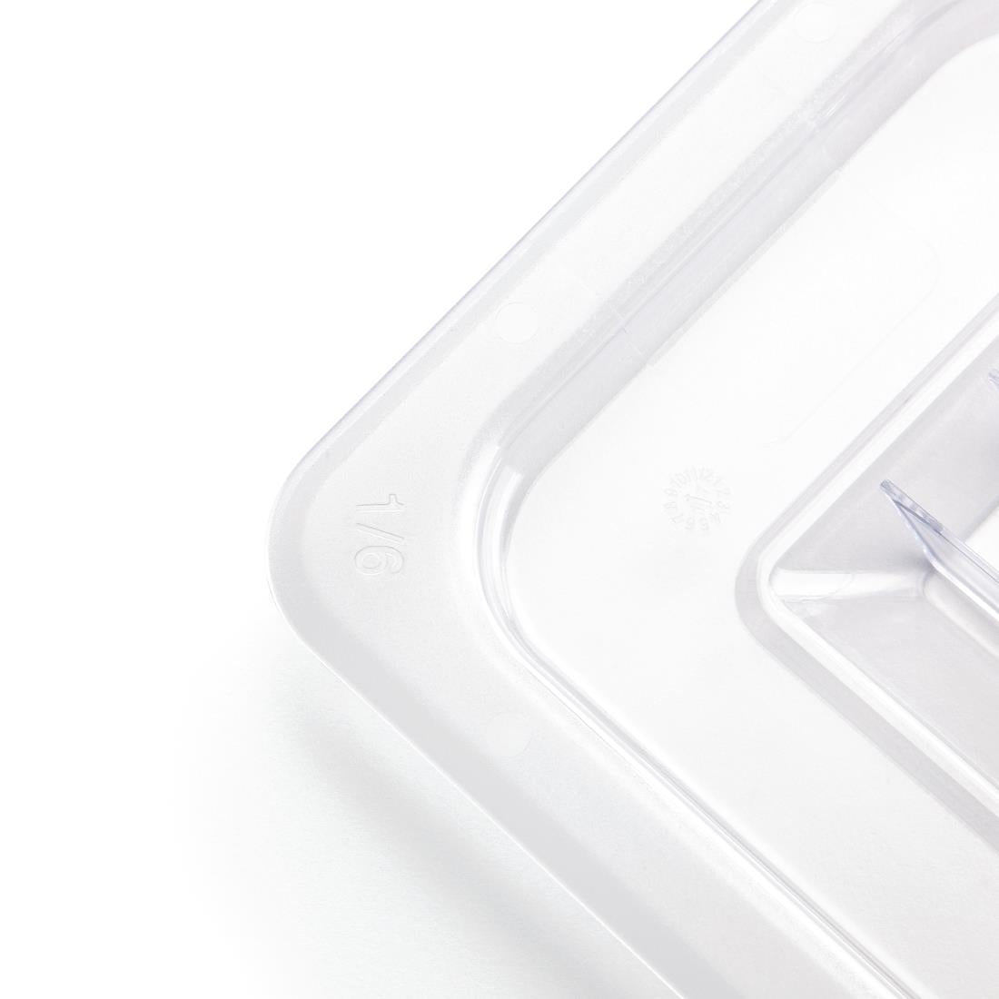 Vogue ABS Gastronorm Tray Lid Clear GN 1/6