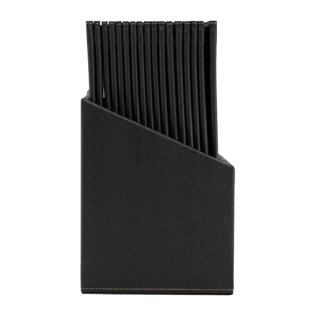Securit Contemporary Menu Covers and Storage Box A4 Black (20 Pack)