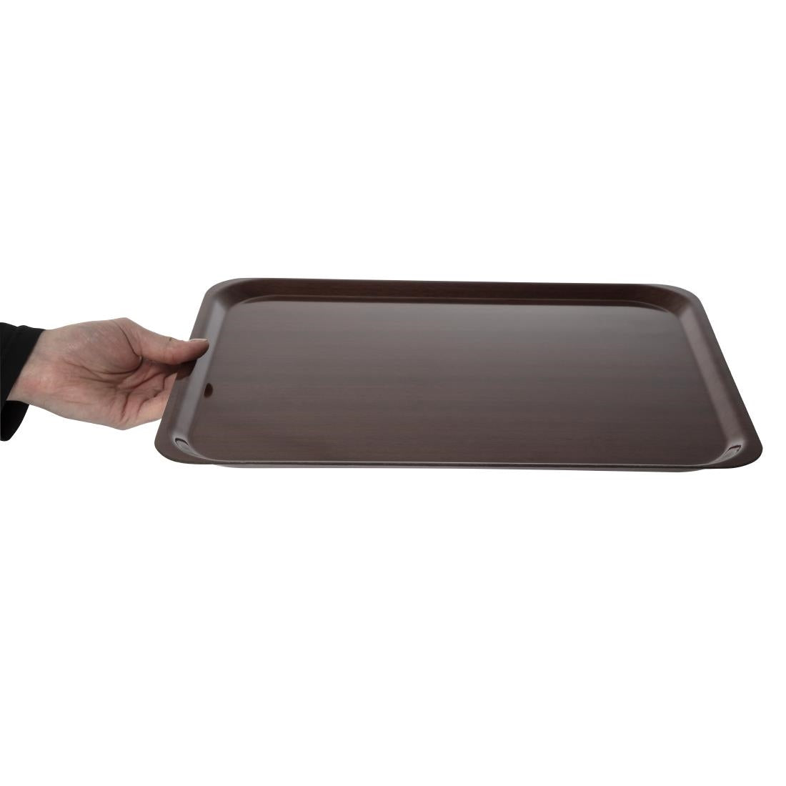 Cambro Capri Laminate Canteen Tray Mahogany 460mm