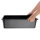 Vogue Polycarbonate 1/1 Gastronorm Container 150mm Black