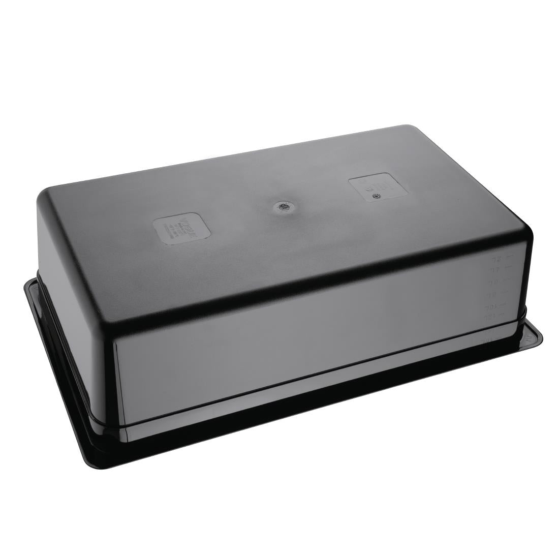 Vogue Polycarbonate 1/1 Gastronorm Container 150mm Black
